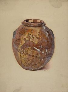Pa. German Jar, c. 1937. Creator: William L Antrim