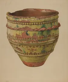 Pa. German Jardiniere, c. 1939. Creator: Giacinto Capelli