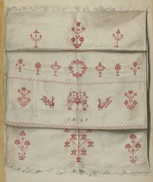 Pa. German Linen Towel, c. 1937. Creator: Frances Lichten