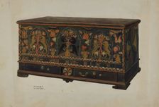 Pa. German Painted Chest, c. 1938. Creator: Frances Lichten
