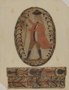 Pa. German Painted Wooden Box, c. 1937. Creator: Elmer G Anderson