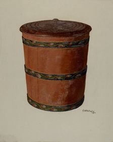 Pa. German Pail and Cover, 1938. Creator: Eugene Shellady