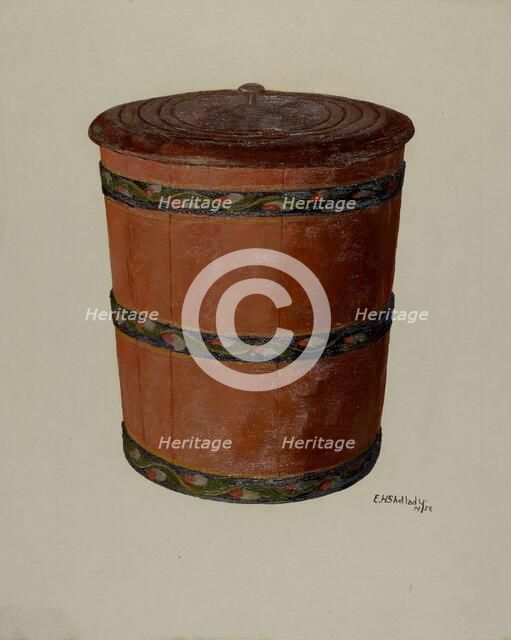 Pa. German Pail and Cover, 1938. Creator: Eugene Shellady.