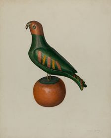 Pa. German Parrot, 1935/1942. Creator: Mina Lowry