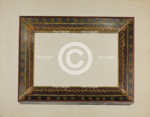 Pa. German Picture Frame, c. 1940. Creator: Raymond McGough.