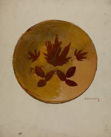 Pa. German Pie Dish, 1936. Creator: Eugene Shellady