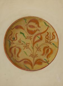 Pa. German Pie Dish, c. 1936. Creator: Max Soltmann