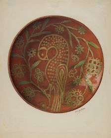 Pa. German Pie Dish, c. 1936. Creator: William L. Antrim