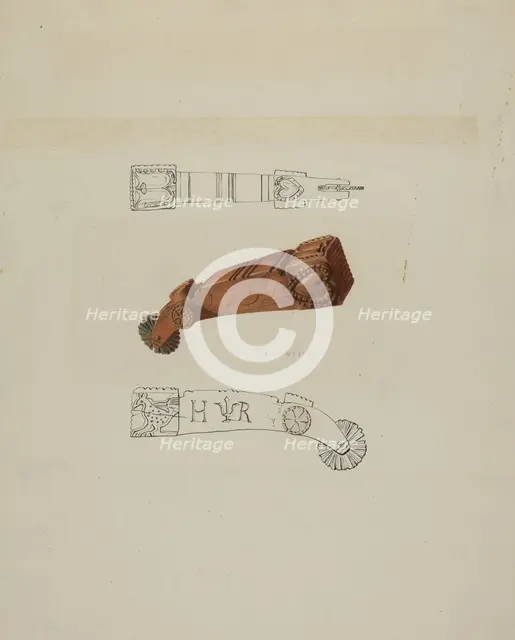 Pa. German Pie Marker, c. 1938. Creator: Roy Weber.