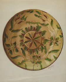 Pa. German Pie Plate, c. 1936. Creator: William L. Antrim