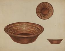 Pa. German Pie Plate, c. 1936. Creator: Mina Lowry