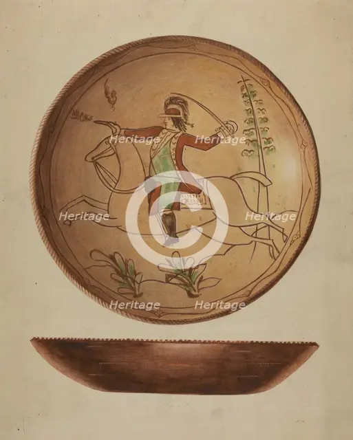 Pa. German Pie Plate, c. 1937. Creator: Unknown.