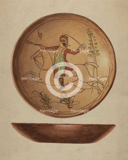 Pa. German Pie Plate, c. 1937. Creator: Unknown.