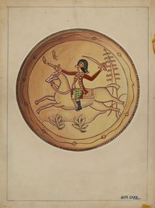 Pa. German Pie Plate, c. 1937. Creator: Jack Carr