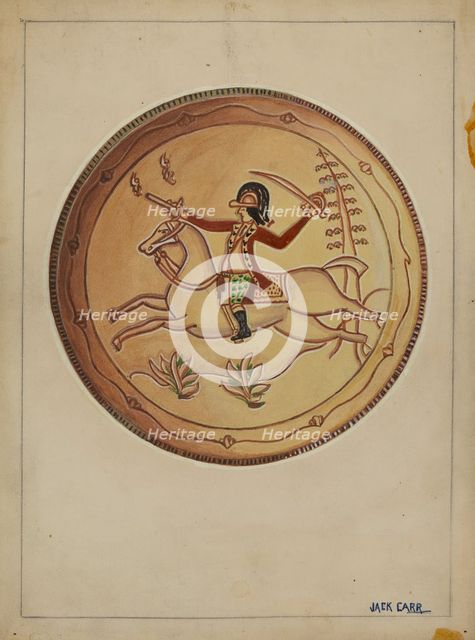 Pa. German Pie Plate, c. 1937. Creator: Jack Carr.