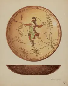 Pa. German Pie Plate, c. 1937. Creator: Jessica Price