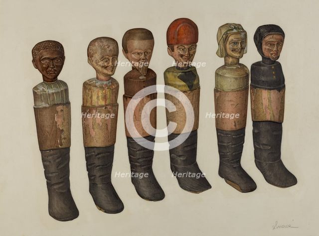 Pa. German Pins, 1935/1942. Creator: Selma Sandler.