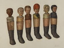 Pa. German Pins, 1935/1942. Creator: Selma Sandler