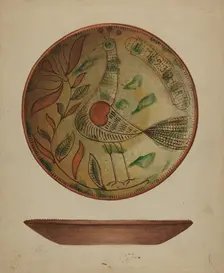 Pa. German Plate, 1935/1942. Creator: Hedwig Emanuel