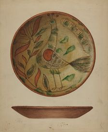 Pa. German Plate, 1935/1942. Creator: Hedwig Emanuel