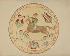 Pa. German Plate, 1935/1942. Creator: Unknown