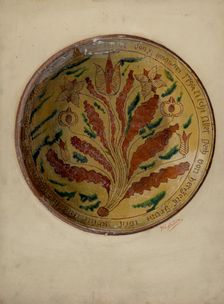 Pa. German Plate, 1935/1942. Creator: William L Antrim