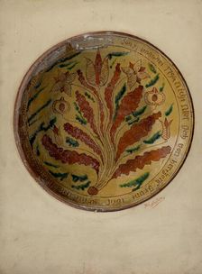 Pa. German Plate, 1935/1942. Creator: William L Antrim