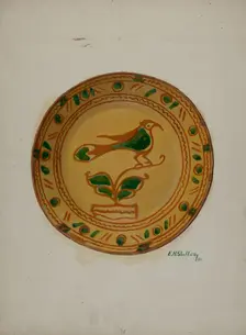 Pa. German Plate, 1936. Creator: Eugene Shellady