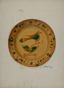 Pa. German Plate, 1936. Creator: Eugene Shellady