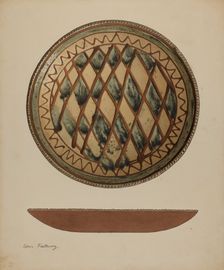 Pa. German Plate, 1937. Creator: Aaron Fastovsky
