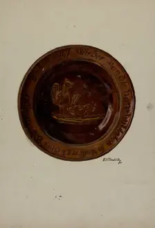Pa. German Plate, 1937. Creator: Eugene Shellady