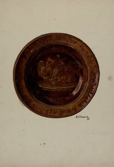 Pa. German Plate, 1937. Creator: Eugene Shellady
