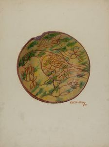 Pa. German Plate, 1937. Creator: Eugene Shellady