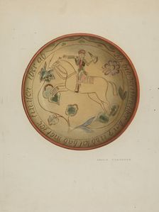 Pa. German Plate, 1937. Creator: Eugene Shellady