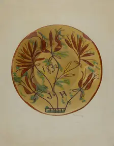 Pa. German Plate, 1938. Creator: Eugene Shellady