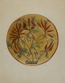 Pa. German Plate, 1938. Creator: Eugene Shellady