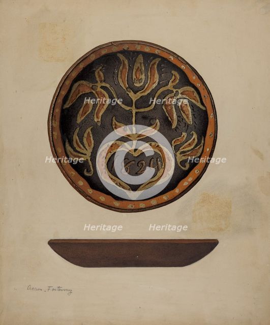 Pa. German Plate, c. 1940. Creator: Aaron Fastovsky.