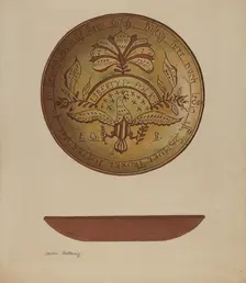 Pa. German Plate, c. 1940. Creator: Aaron Fastovsky