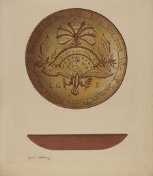 Pa. German Plate, c. 1940. Creator: Aaron Fastovsky