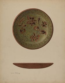 Pa. German Plate, c. 1940. Creator: Aaron Fastovsky