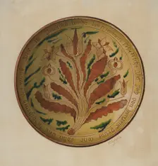 Pa. German Plate, c. 1940. Creator: William L. Antrim