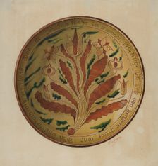 Pa. German Plate, c. 1940. Creator: William L. Antrim