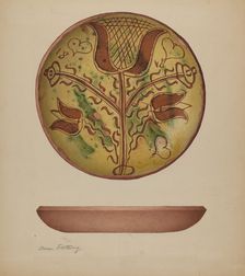 Pa. German plate, c. 1941. Creator: Aaron Fastovsky
