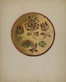 Pa. German Plate, c. 1936. Creator: Albert J. Levone