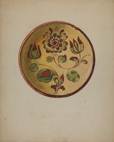 Pa. German Plate, c. 1936. Creator: Albert J. Levone