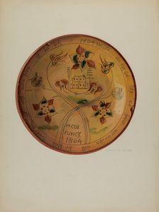 Pa. German Plate, c. 1936. Creator: Charlotte Angus