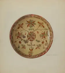 Pa. German Plate, c. 1936. Creator: Charlotte Angus