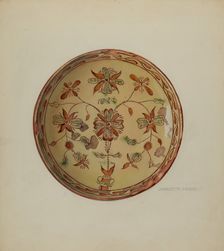 Pa. German Plate, c. 1936. Creator: Charlotte Angus