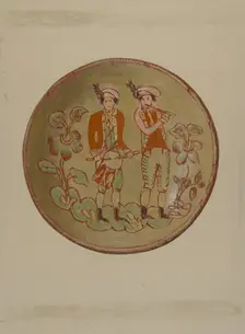 Pa. German Plate, c. 1936. Creator: Eugene Shellady