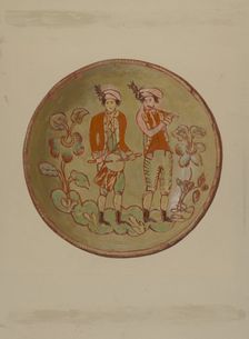 Pa. German Plate, c. 1936. Creator: Eugene Shellady